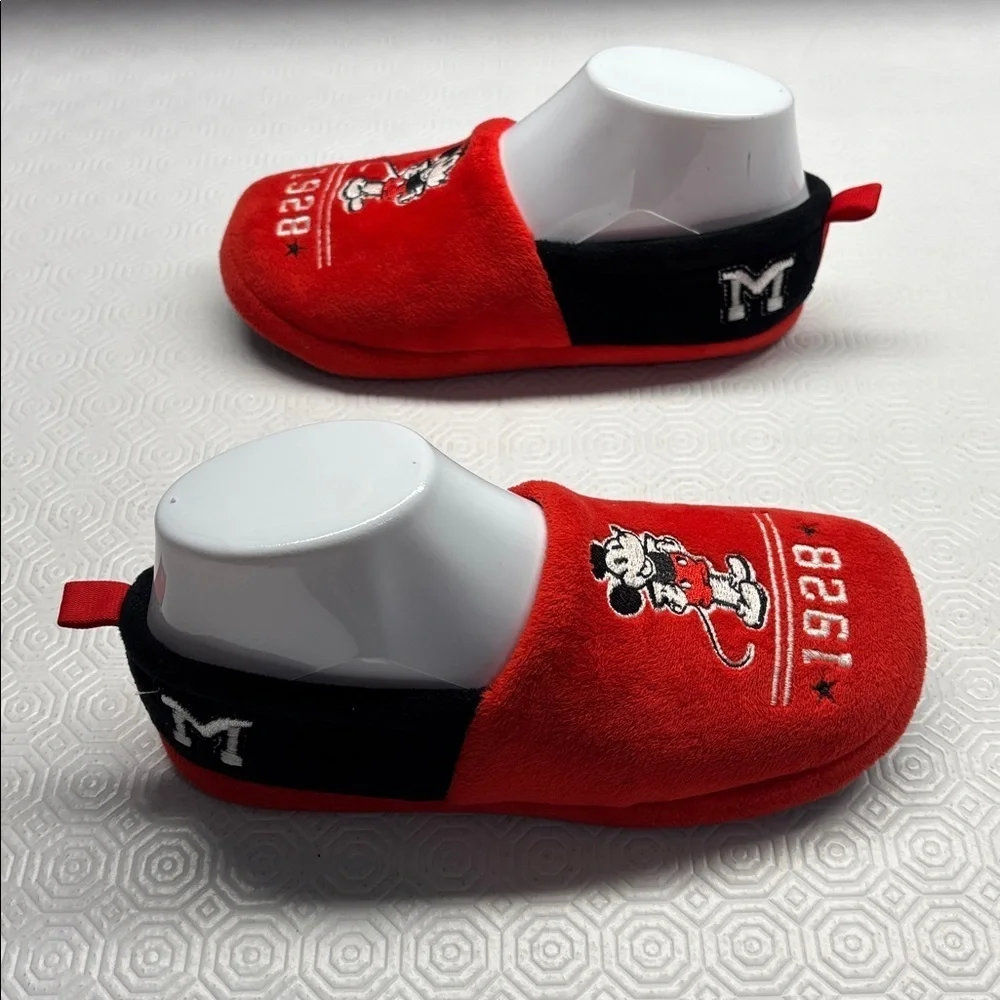 Disney Mickey Mouse Slippers Size 2/3 Youth Colour Red/Black - Picture 5 of 9